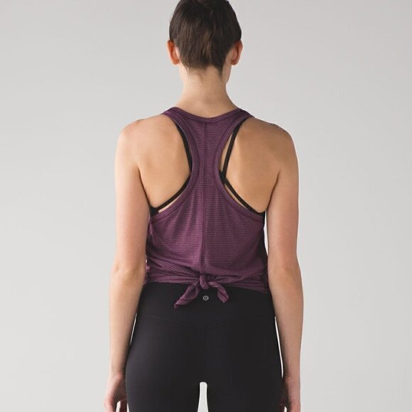 Lululemon Tie It Up Singlet Heathered Plum Size 4 - Picture 2 of 11